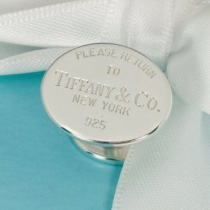 Return to Tiffany Oval Cufflink in Sterling Silver 1 Single Replacement For Lost